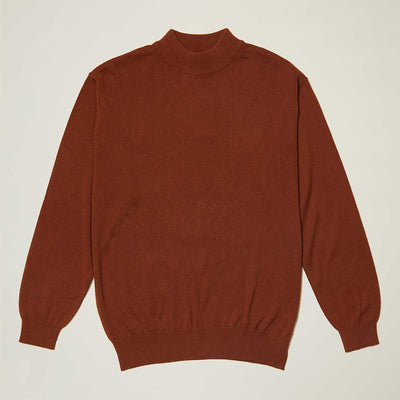 Cotton Blend Mock Neck Sweater – Basic Colors