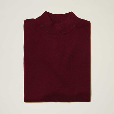 Cotton Blend Mock Neck Sweater – Basic Colors