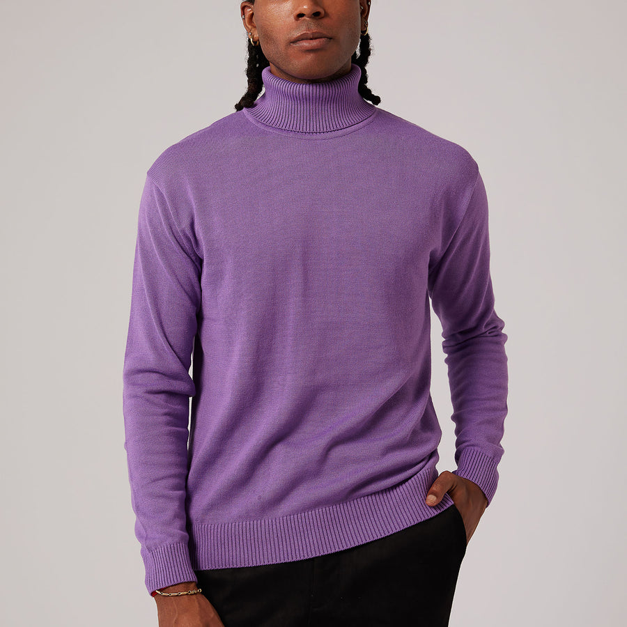 Inserch Cotton Blend Slim Fit Turtleneck Sweater Gray 4808 main image 1