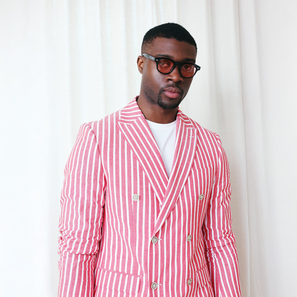 Seersucker Wide Stripe Blazer – INSERCH