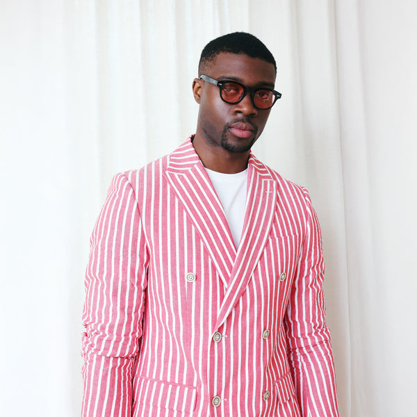 Seersucker Wide Stripe Blazer – INSERCH