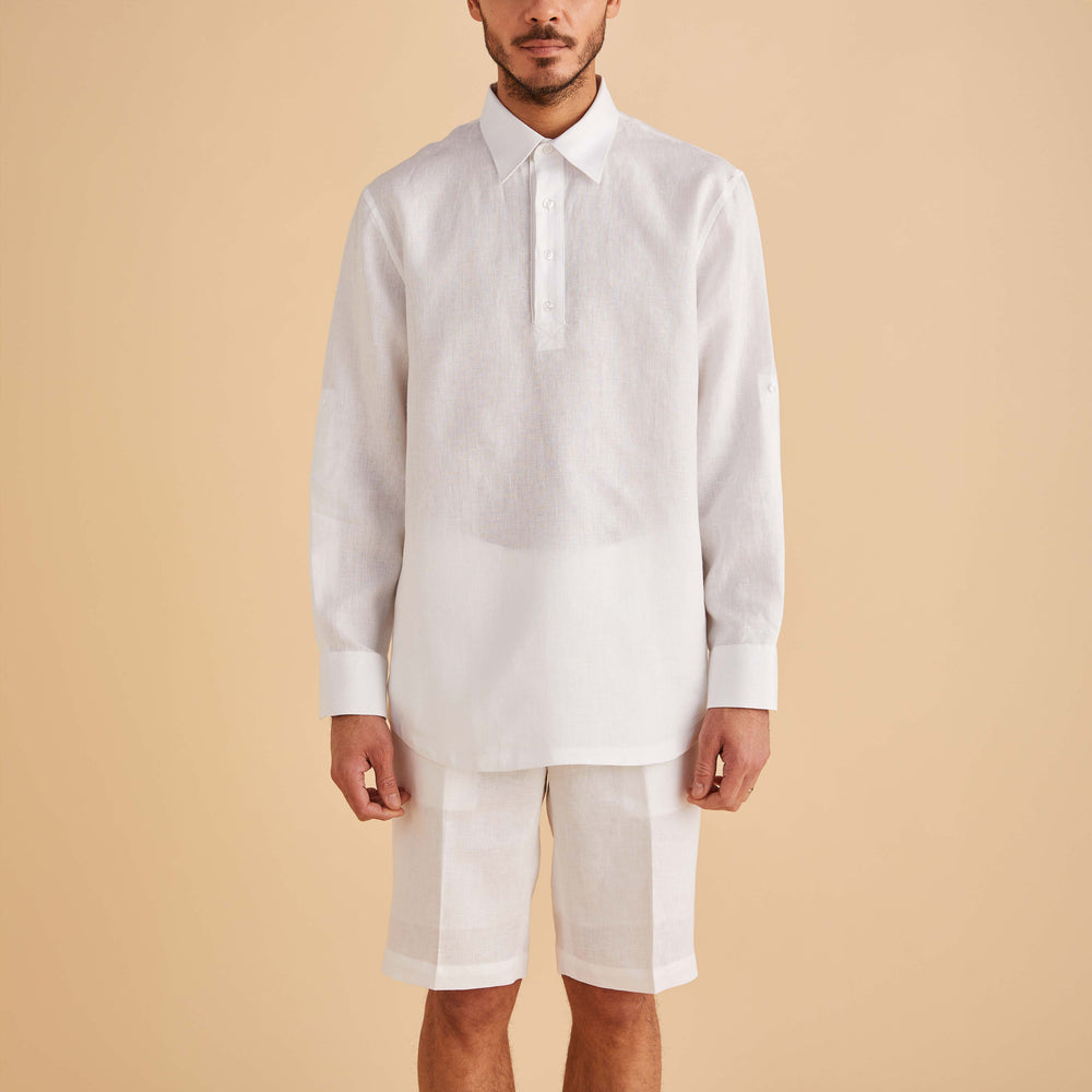 LS Linen Pull Over Shirt - INSERCH