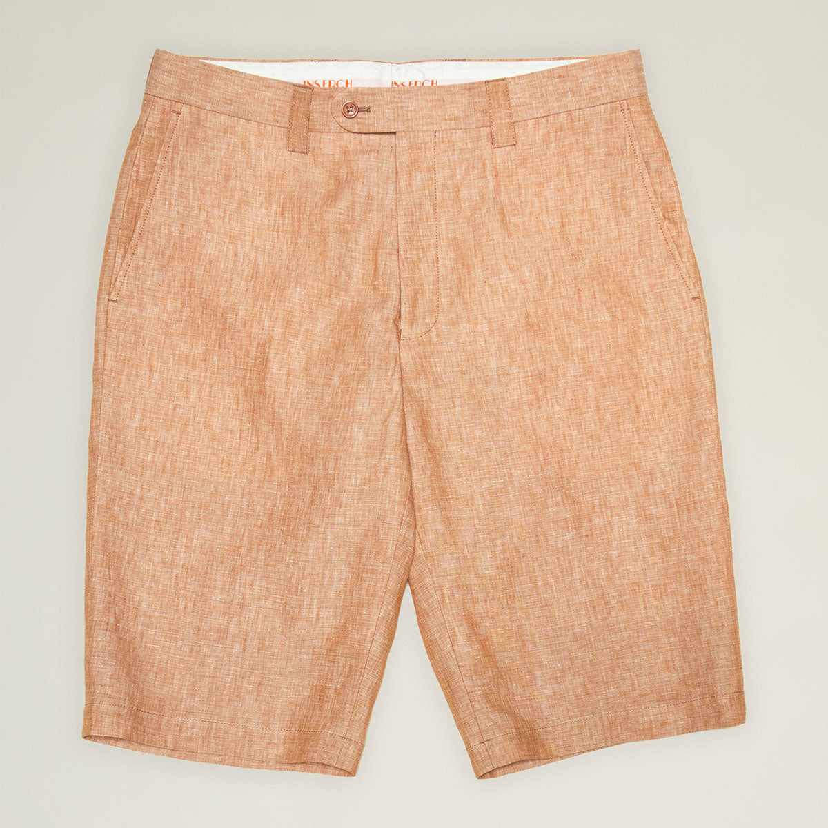 Men's Tailored Beige Linen Shorts | 30-56 | INSERCH