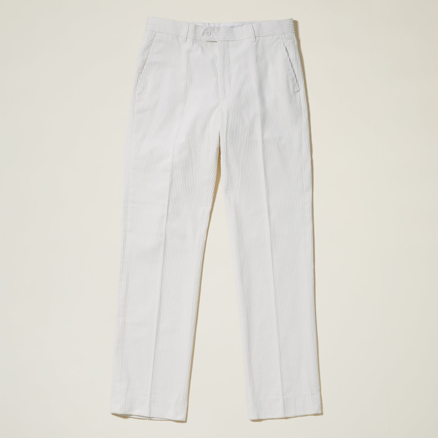 100% Cotton Flat Front Corduroy Pants