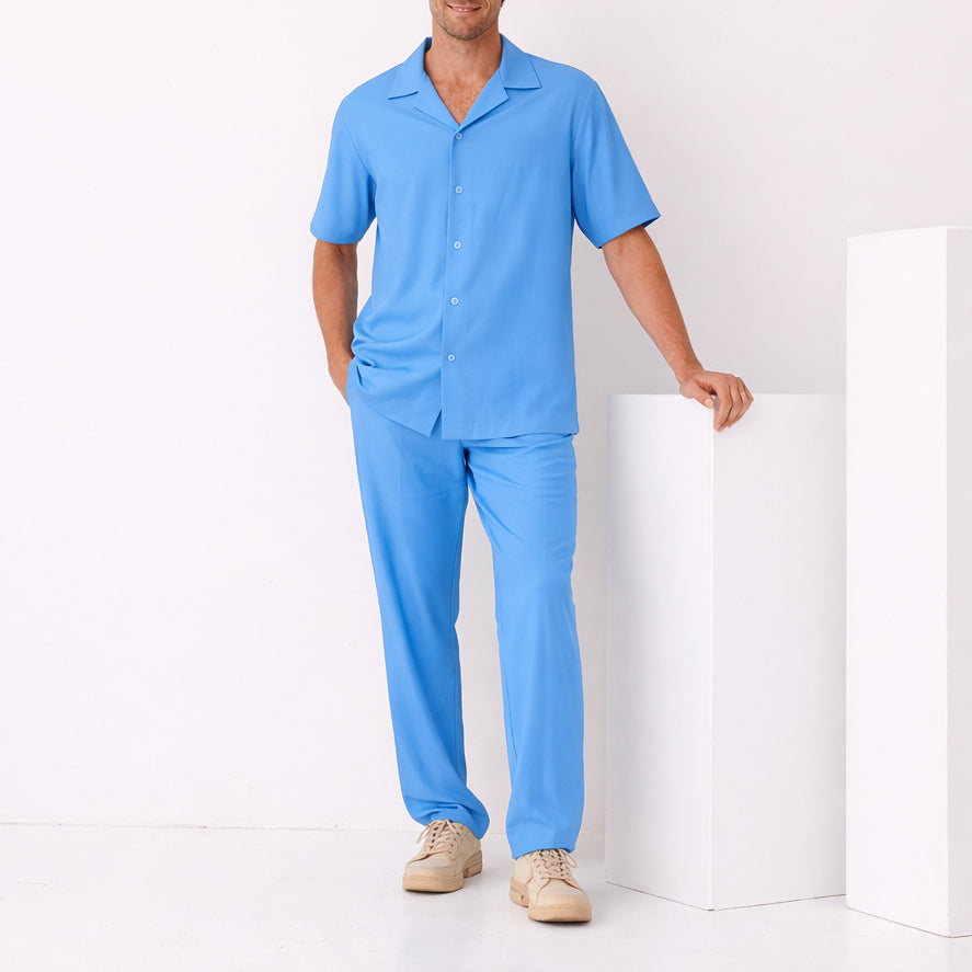 Crepe Camp Collar Shirt