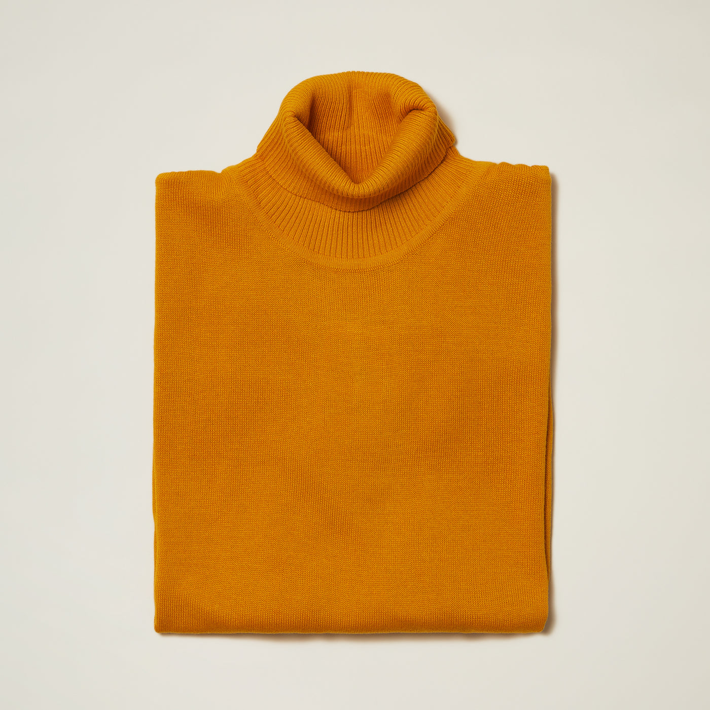 Cotton Blend Turtleneck Sweater - Yellow & Gold - INSERCH