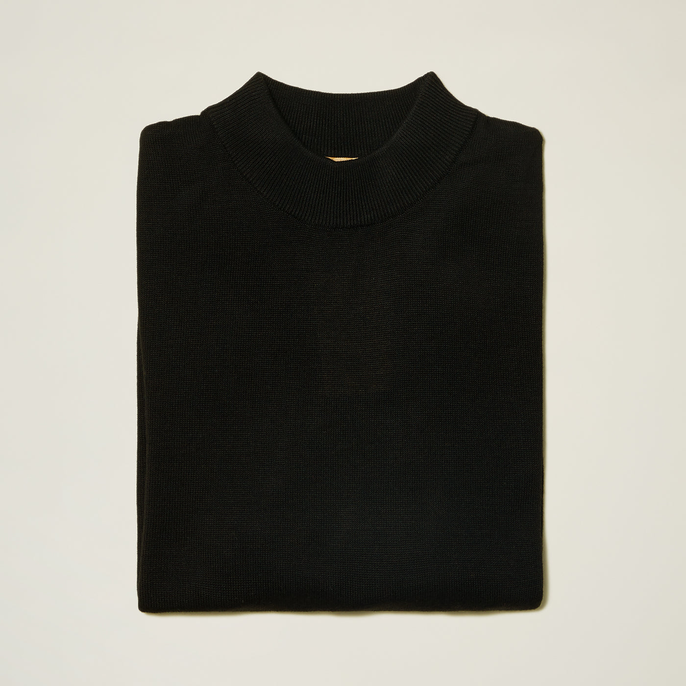 Cotton Blend Mock Neck Sweater - Black & Whites - INSERCH