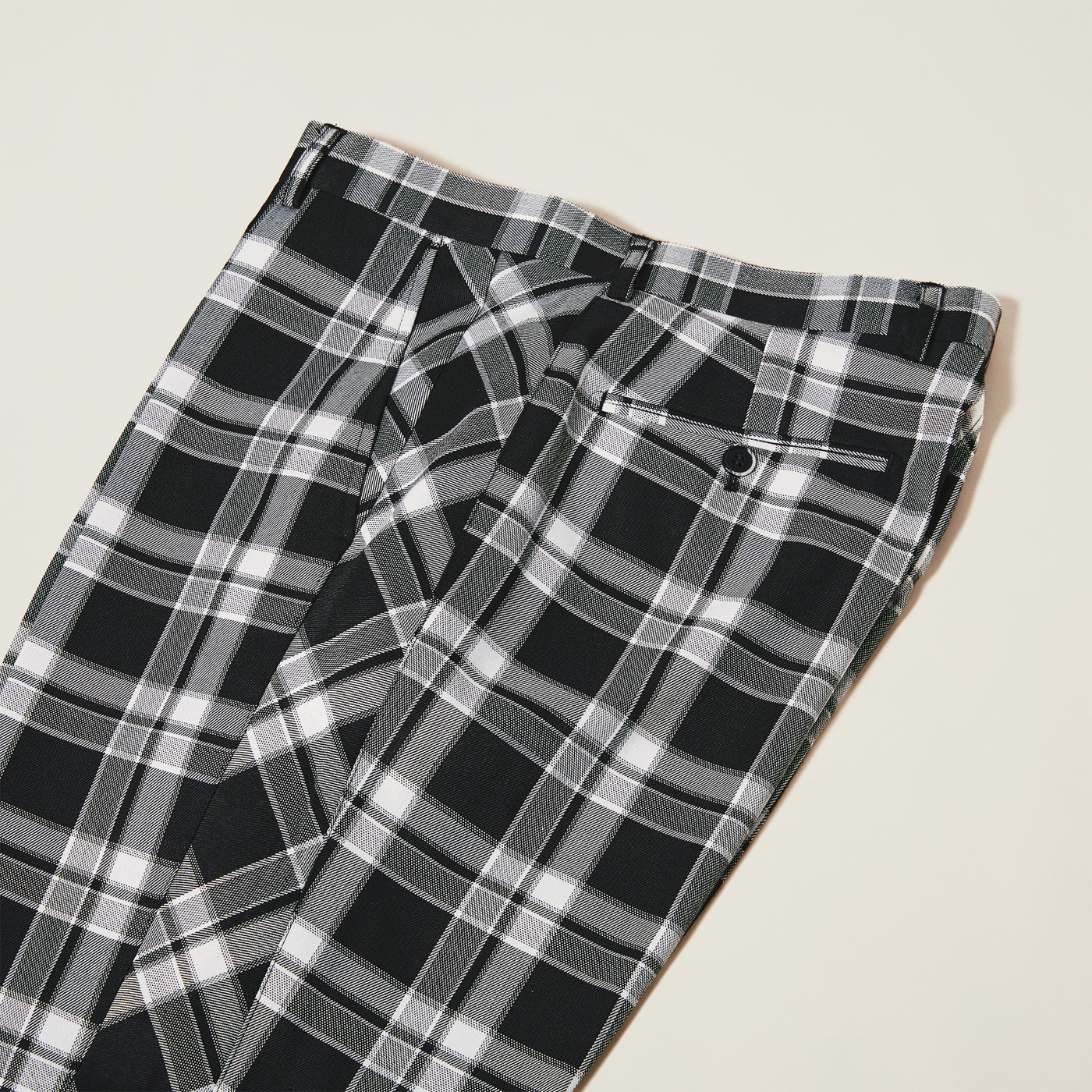 Plaid Pant with Side Panel Detail - INSERCH
