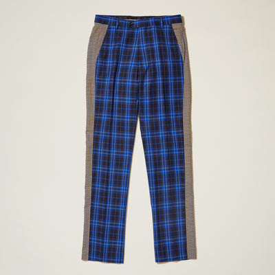 Plaid Pant with Side Panel Detail - INSERCH