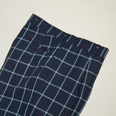 Windowpane Shirt with One Pleat Pant Set - INSERCH
