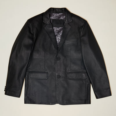 Leather Blazer - Black - INSERCH