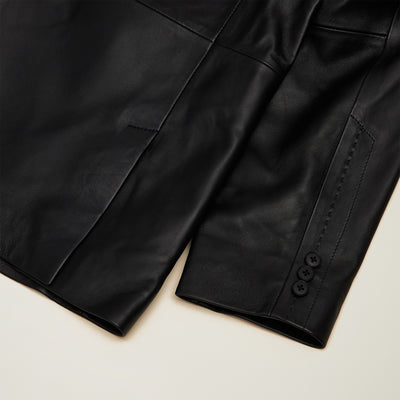 Leather Blazer - Black - INSERCH
